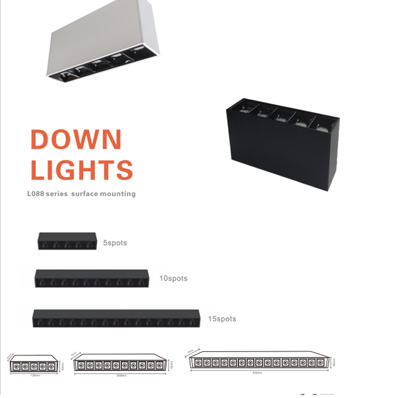Low-Glare CCT Switchable COB Commercial Surface LED Down Light