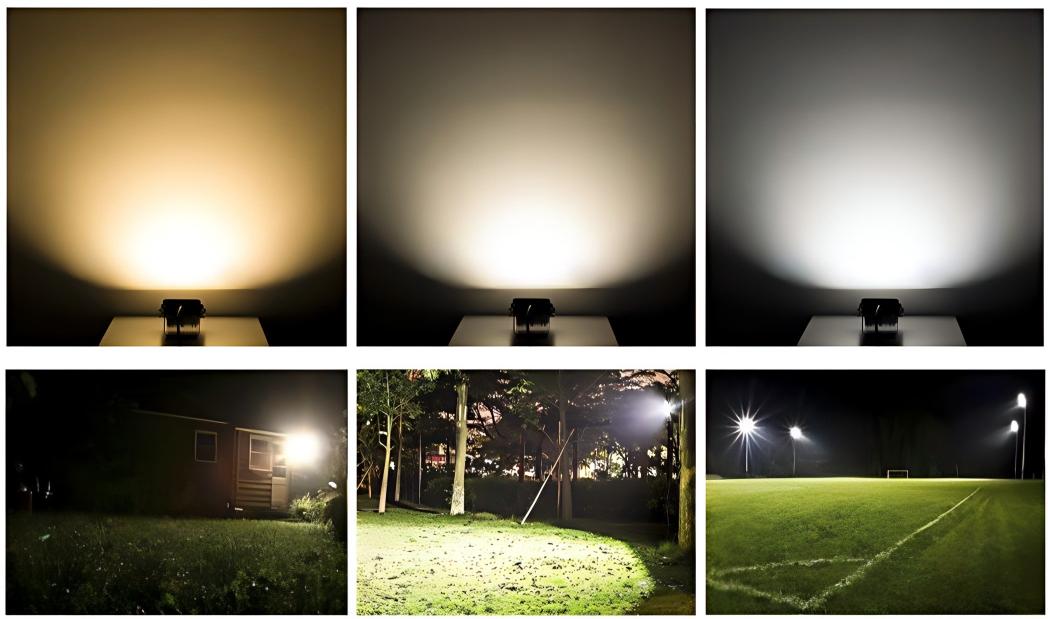 So sánh nhiệt độ màu đèn pha LED và ứng dụng ngoài trời trong chiếu sáng sân vườn, cảnh quan và sân vận động